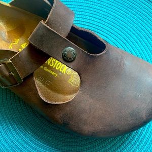 Birkenstock Frankfurt Clogs, Habana Oiled Leather
